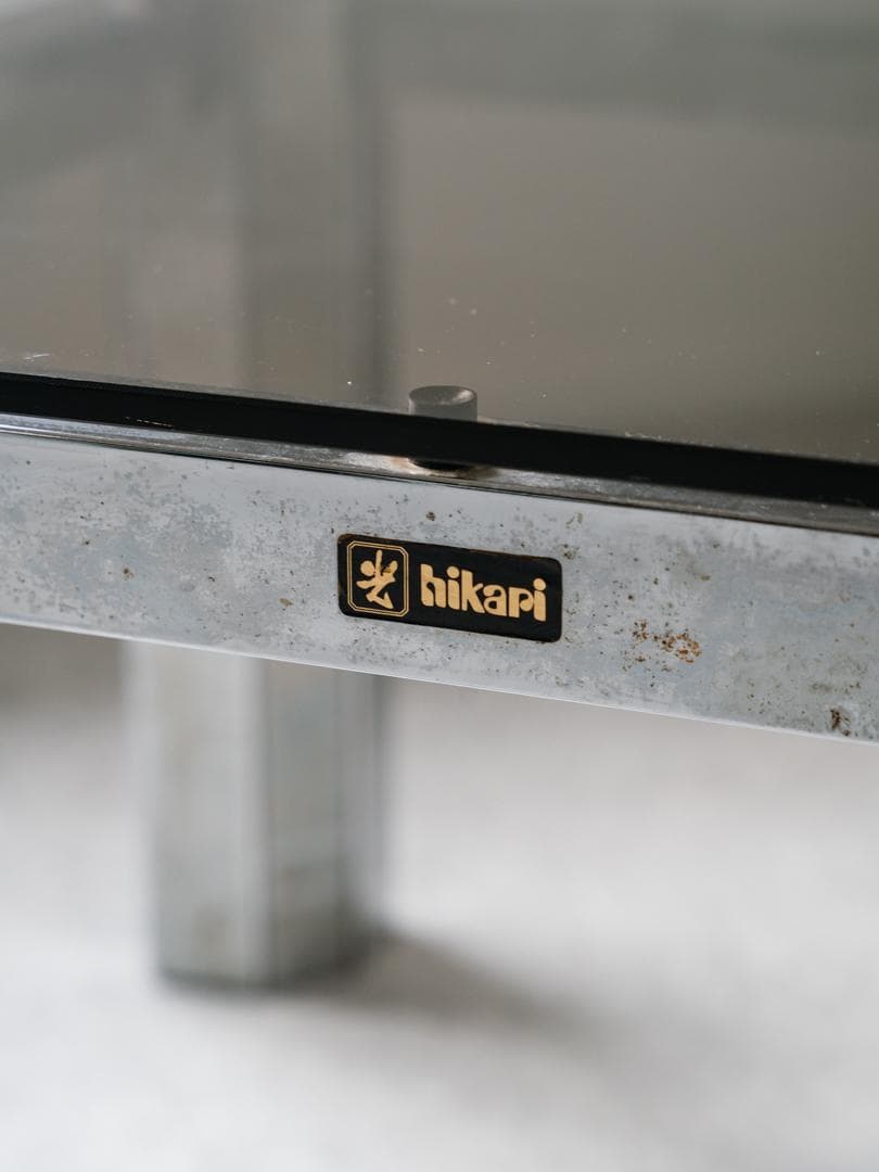 60-70's HIKARI スモークガラステーブル ミッドセンチュリー　モダン