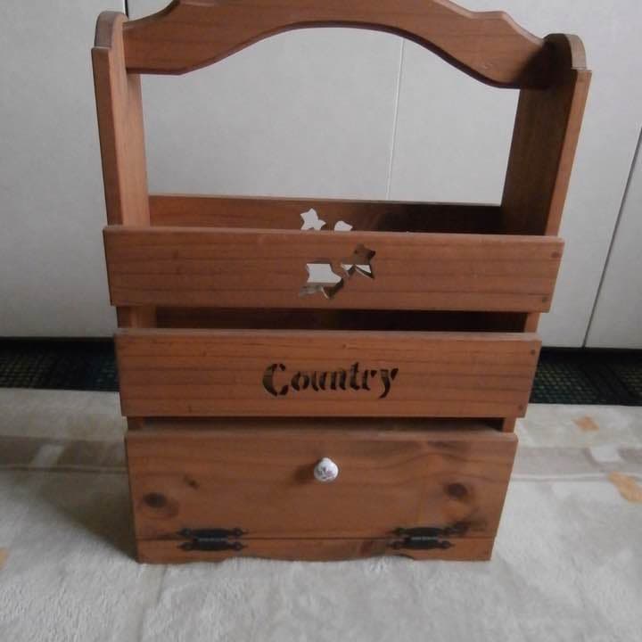 カントリー家具 トイレ用マガジンラック