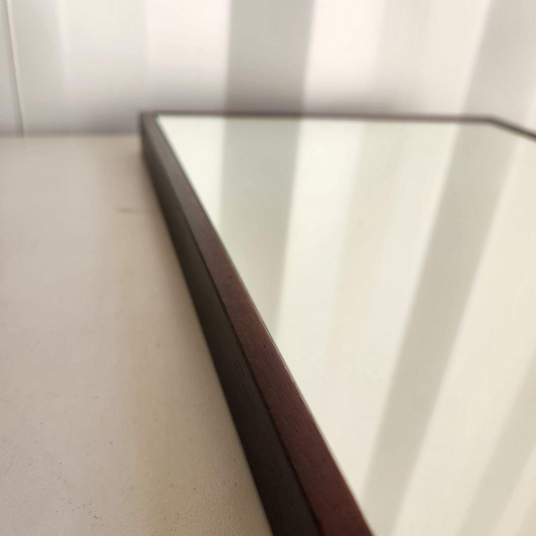 廃盤モデル　塩川光明堂 ウォールミラー HF-120 ダークブラウン 壁掛け鏡