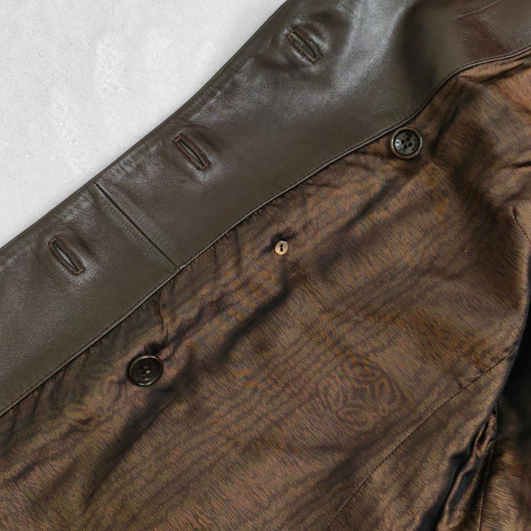 LOEWE ロエベ レザージャケット ブラウン M