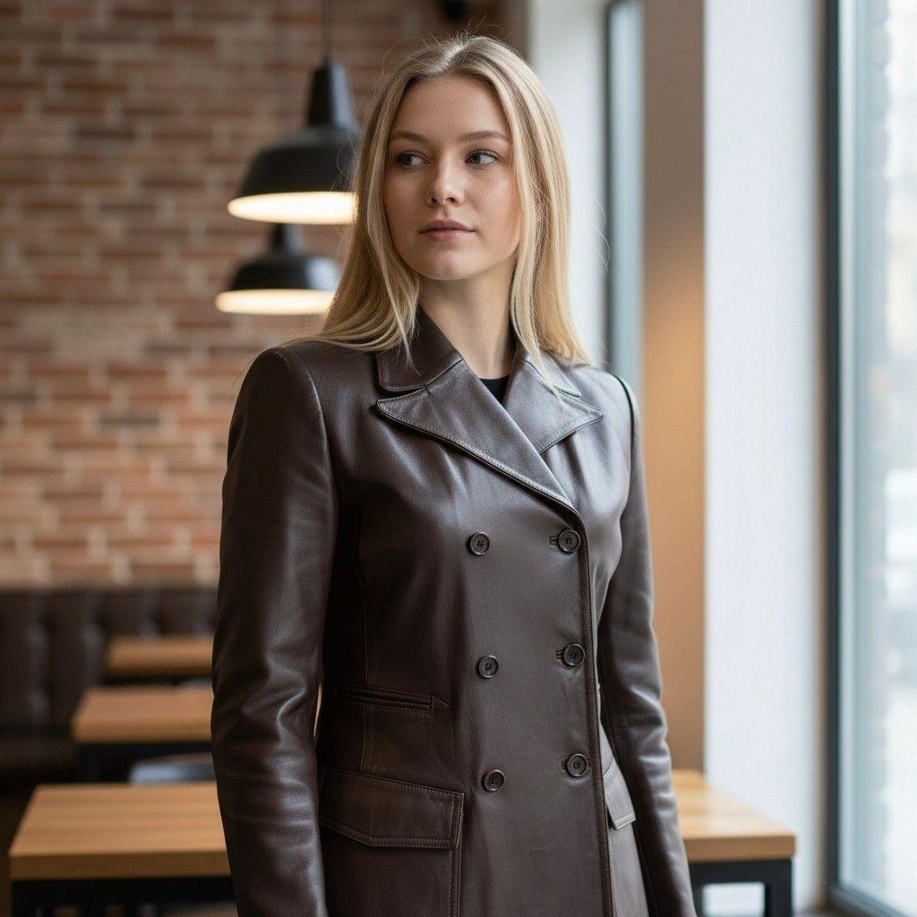 LOEWE ロエベ レザージャケット ブラウン M