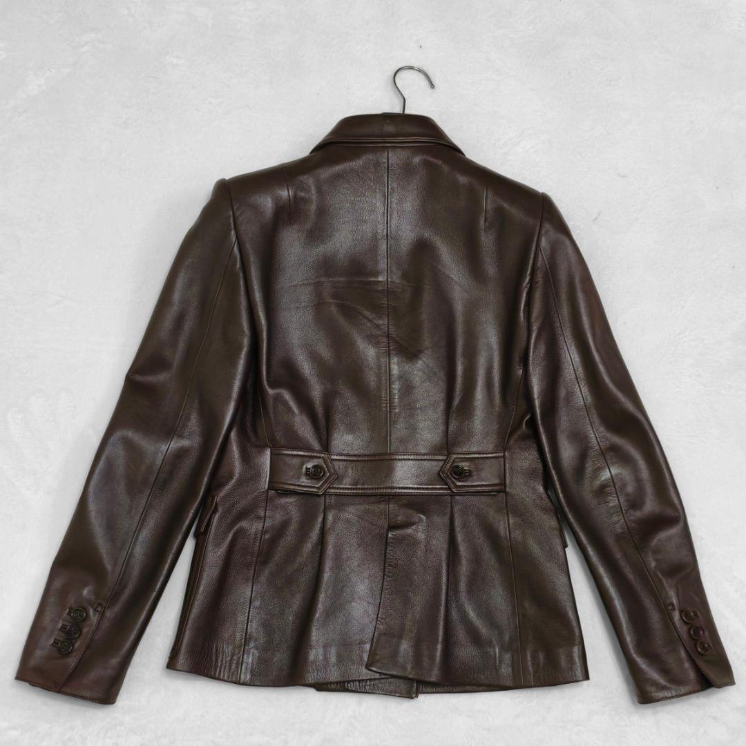 LOEWE ロエベ レザージャケット ブラウン M