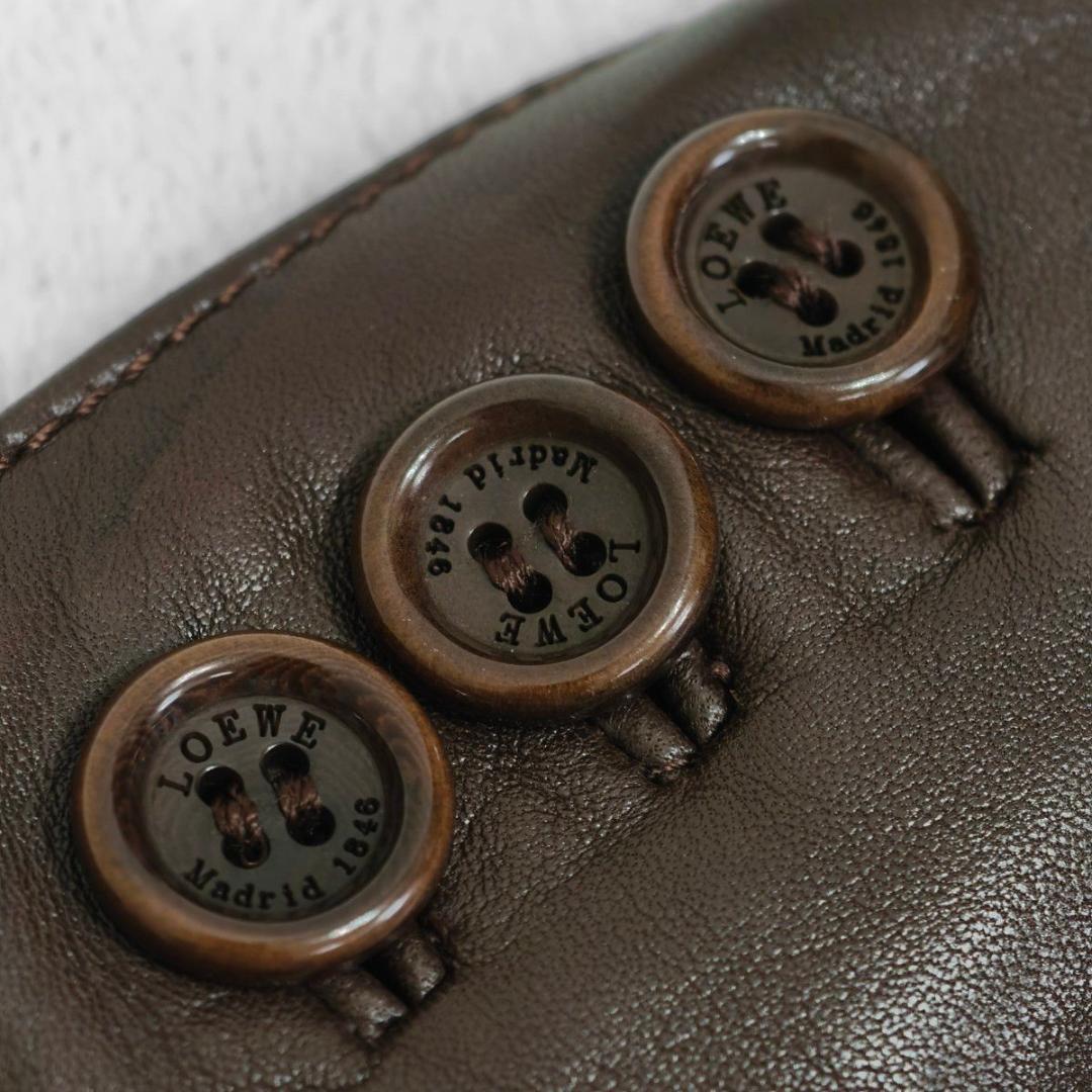 LOEWE ロエベ レザージャケット ブラウン M