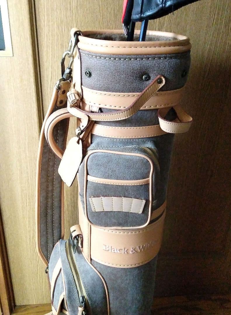 y*l様 ブラック＆ホワイト　キャディバッグ 中古品