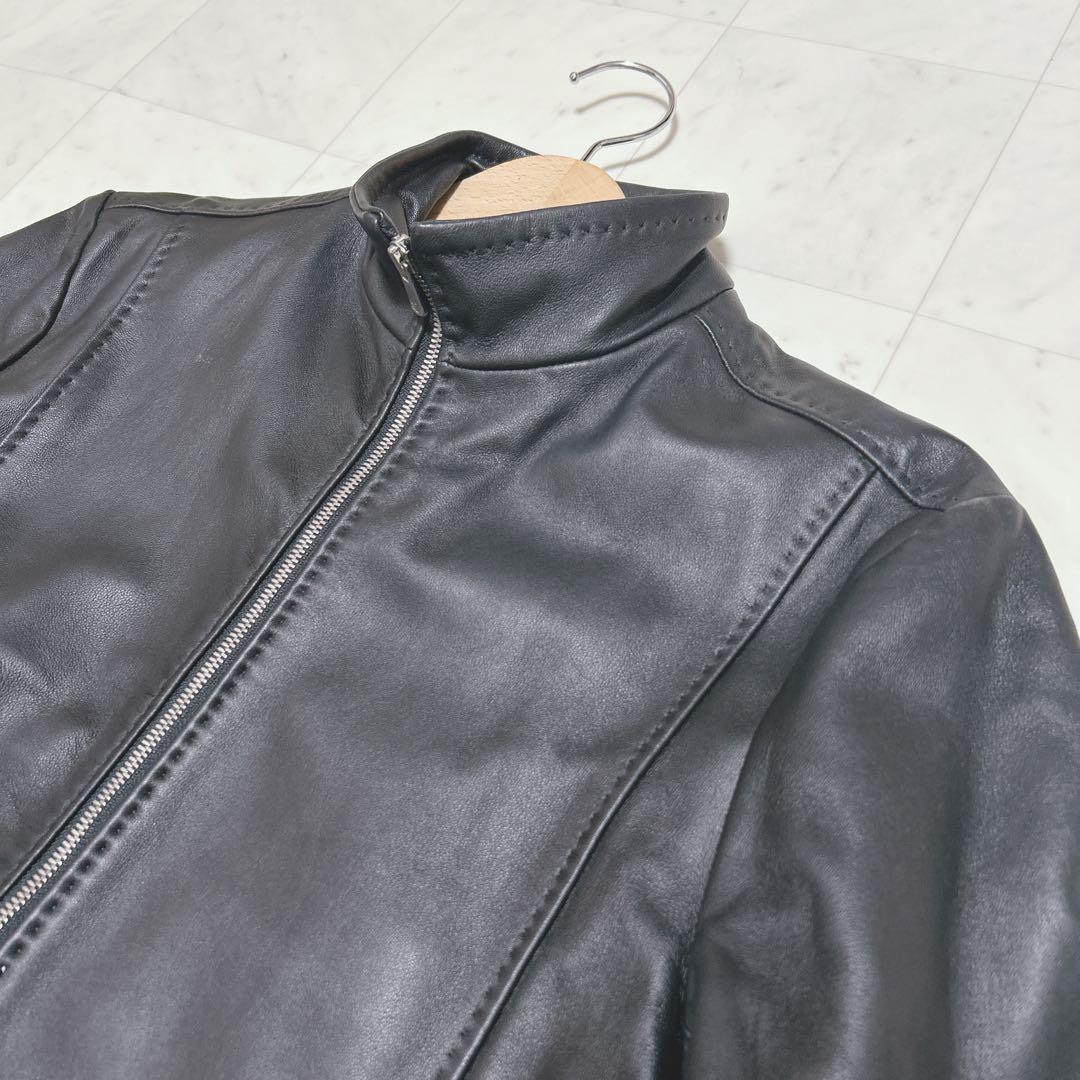 未使用級✨ MEN'S BIGI ラムレザー シングルライダース サイズS 黒