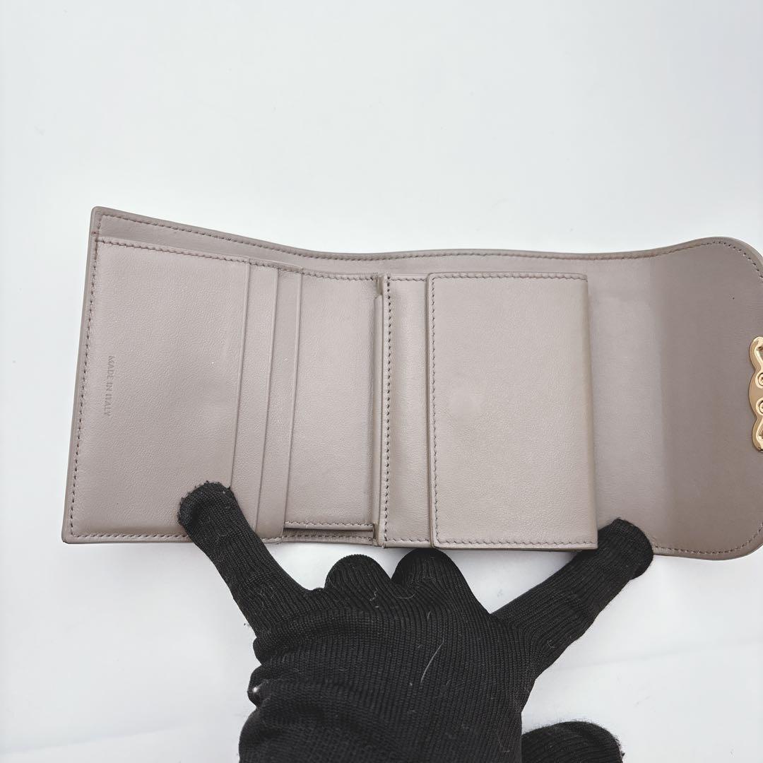 CELINE セリーヌ トリオンフ スモールフラップウォレット 折財布 ペブル