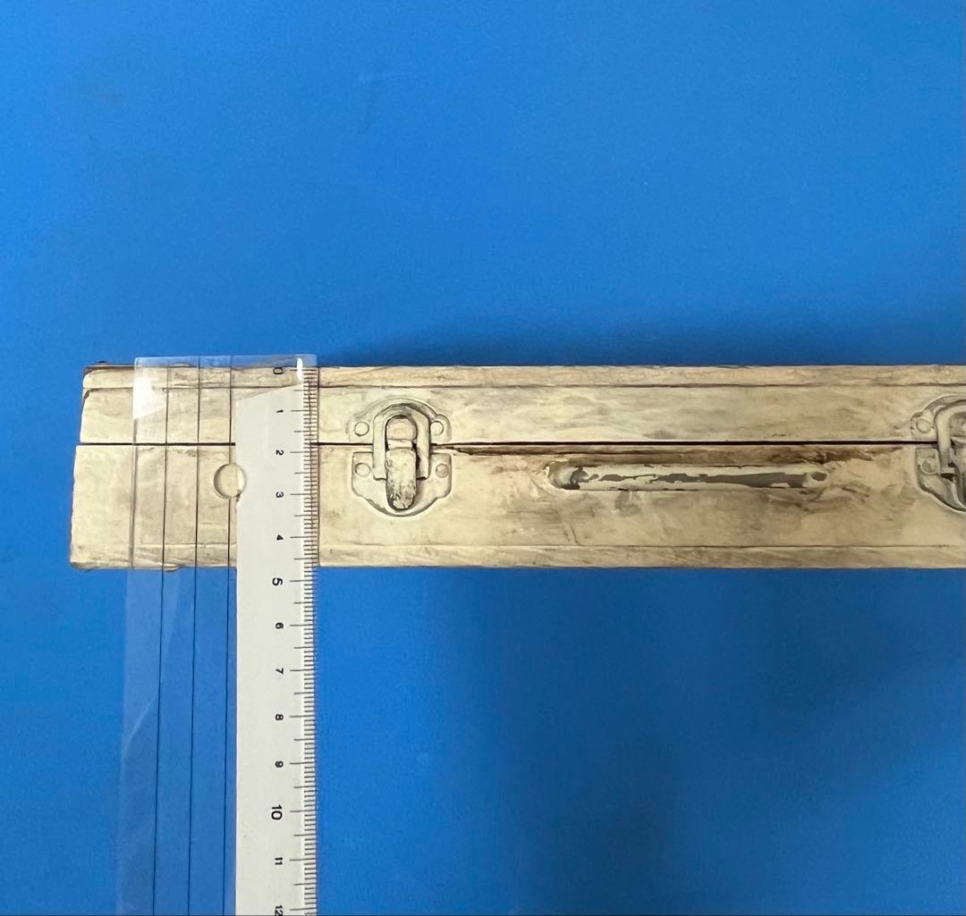 木製ツールボックス　アンティーク調　アーリーアメリカンカラー　小物入れ