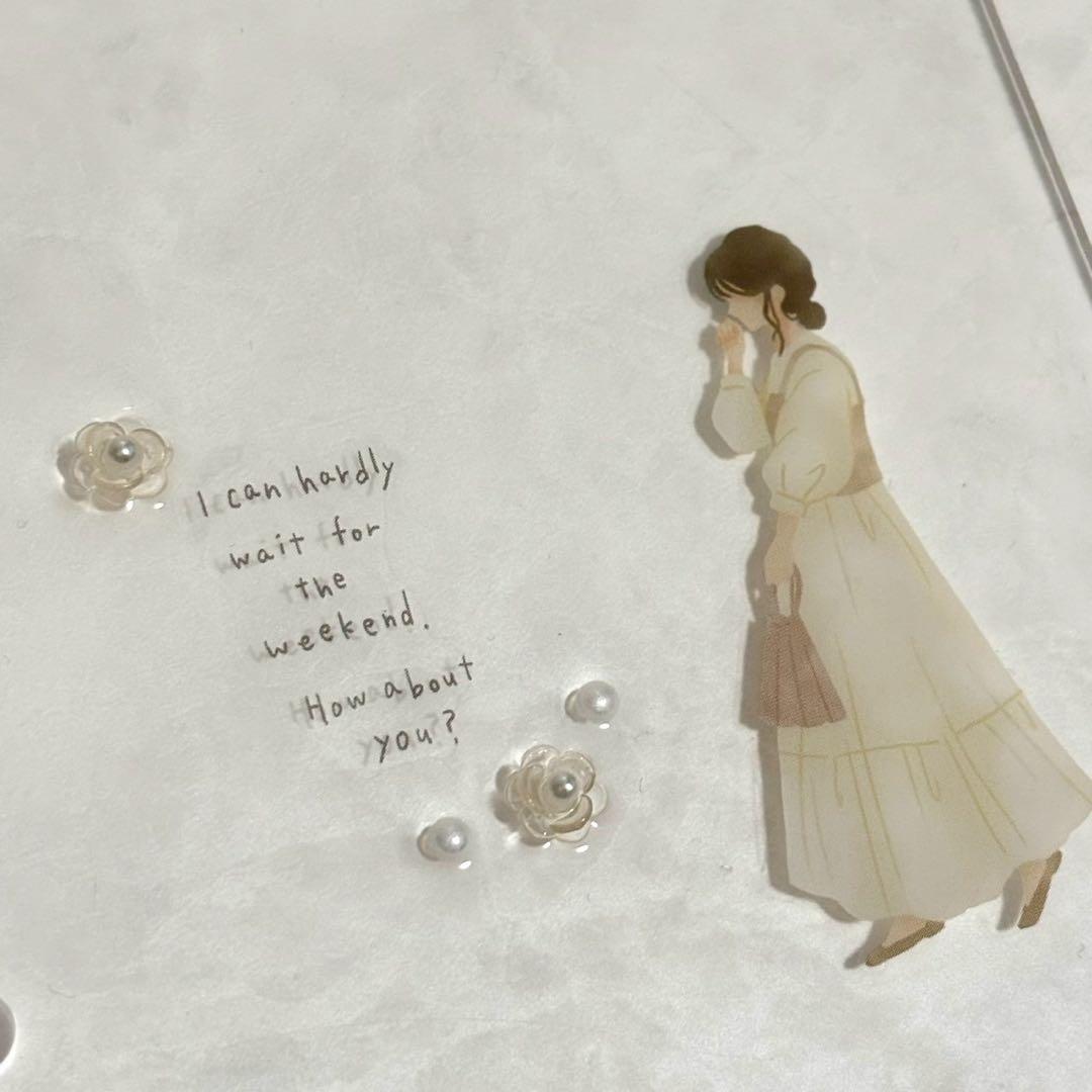 ✨milk⭐ ✨A6 アクリルレジンバインダー　リング付き　4点