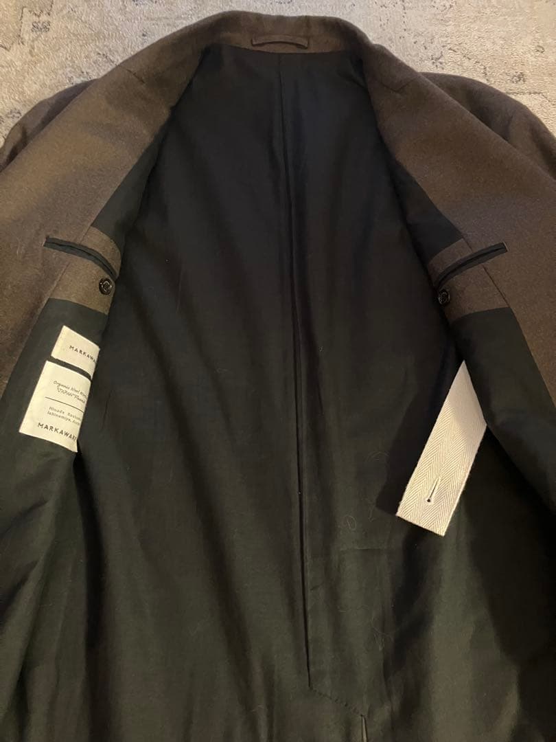 マーカウェア　ミニマリストコート　ダブルフロント　サイズ2 ブラウン