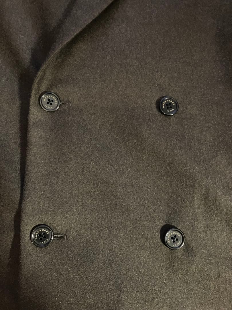 マーカウェア　ミニマリストコート　ダブルフロント　サイズ2 ブラウン