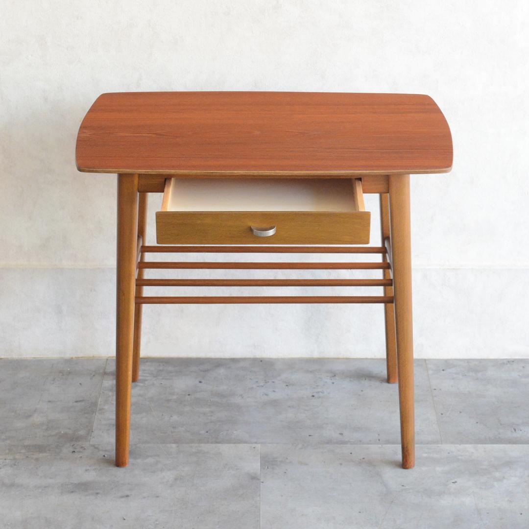 デンマーク 北欧ヴィンテージ 抽斗付 サイドテーブル 北欧家具 ナイトテーブル