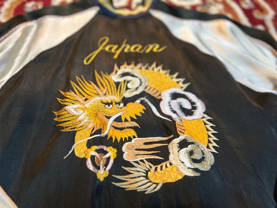 スカジャン　両A面　50s オリジナル　ヴィンテージ　レア　Mサイズ