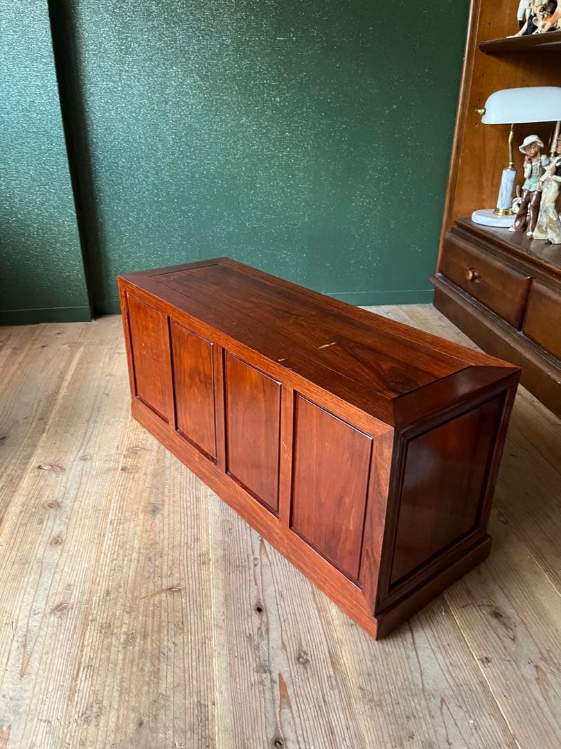 薬箪笥 唐木 紫檀 無垢材 薬棚 小物入れ 小箪笥 12引出し 昭和レトロ