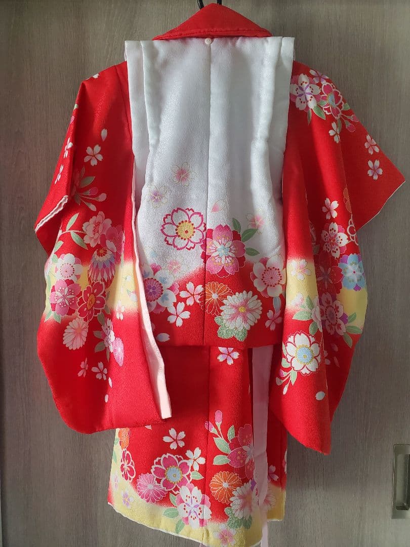 七五三 ３歳 女の子 被布 セット 着物 簡単着付け