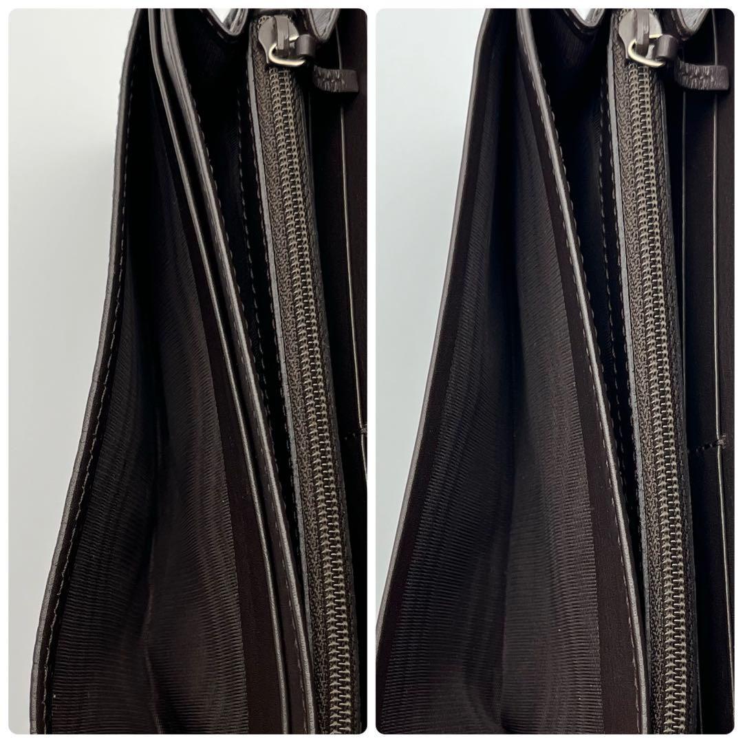 ✨極美品✨　GUCCI 長財布　マイクロシマ　GG レザー　ブラウン　二つ折り