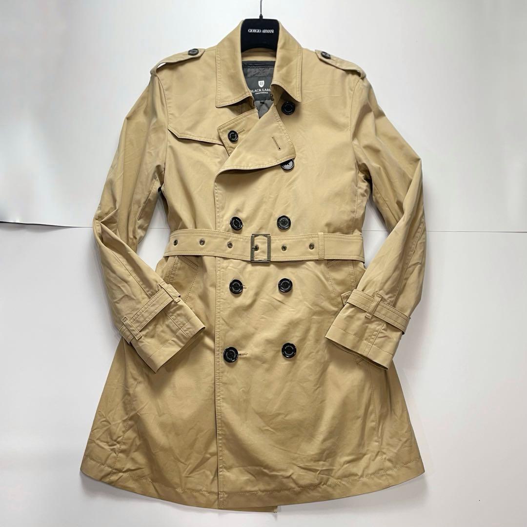 希少Lサイズ✨良品✨ブラックレーベル トレンチコート ライナーベルト付 チェック