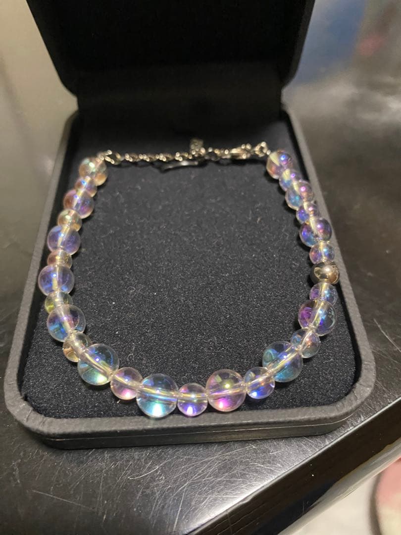 ファイテン水晶ブレスレット　　　　レインボー5mm/7mm 17cm+3cm