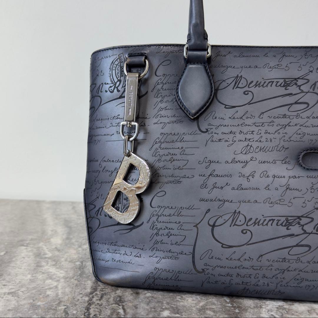 最新型 定価49万 ベルルッティ トゥジュールミニ スクリットレザートートバッグ