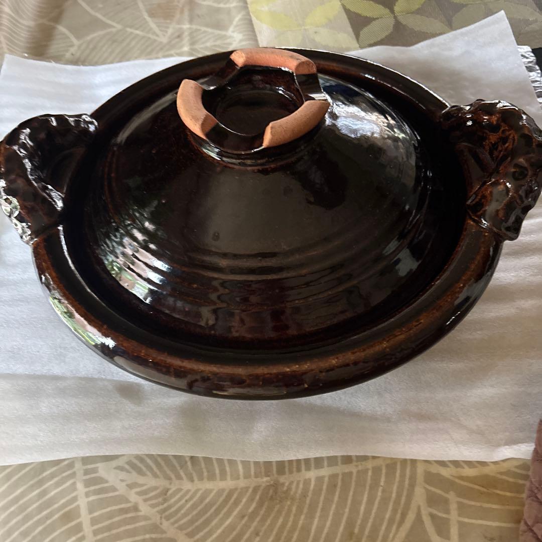 伊賀焼　土楽　蓋付き土鍋