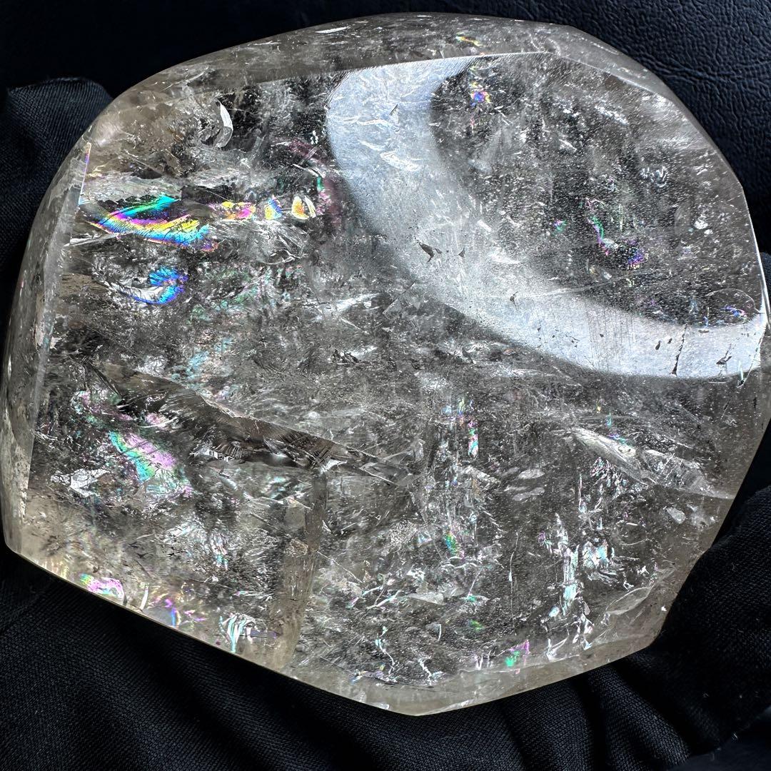 絶品❗虹入り☆アイリスクォーツ アゼツライト水晶フリーフォーム天然石 A1139