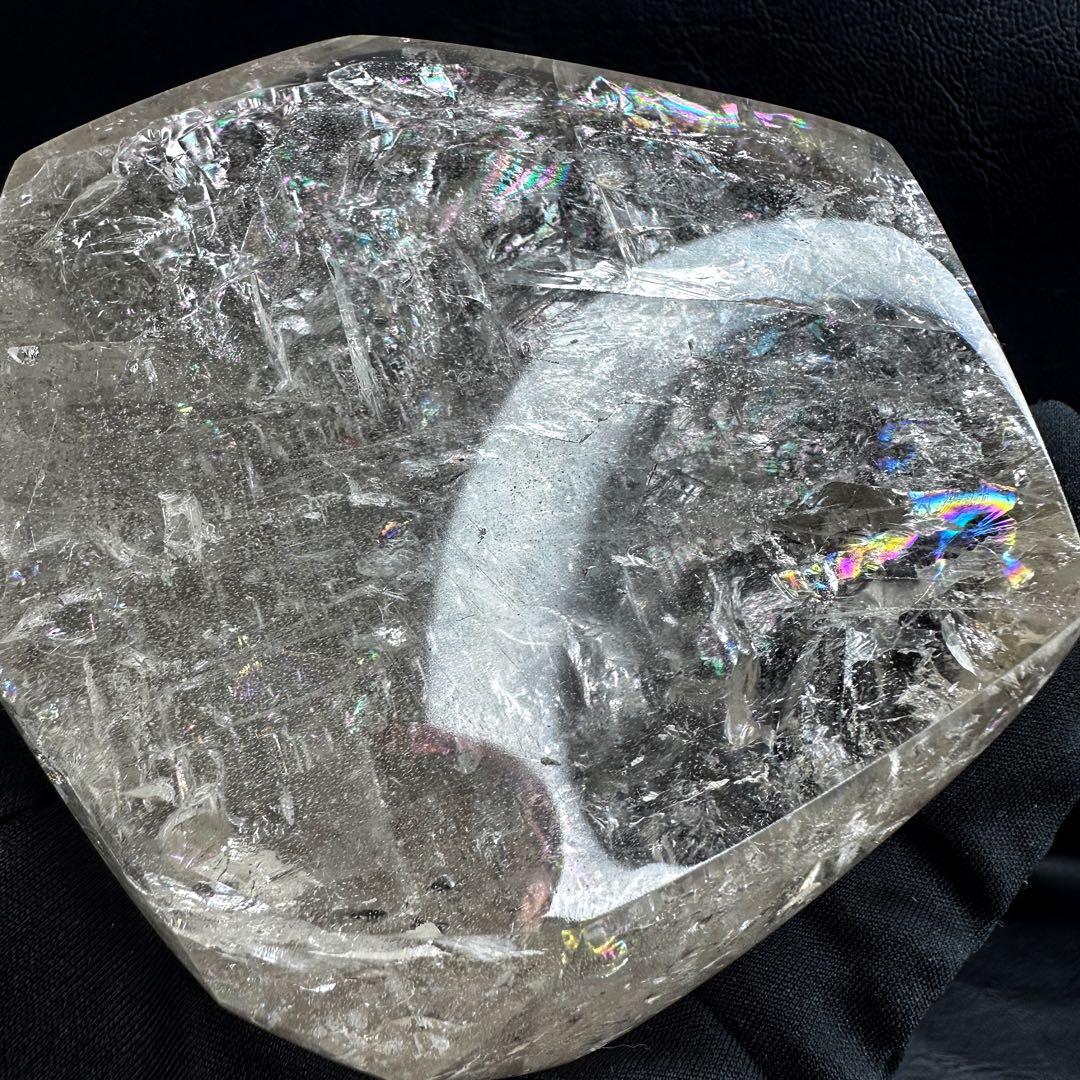 絶品❗虹入り☆アイリスクォーツ アゼツライト水晶フリーフォーム天然石 A1139