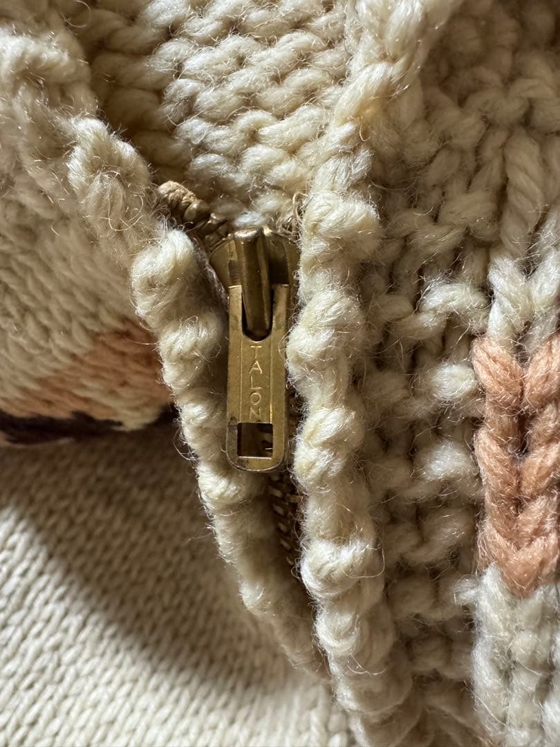 ビンテージ 70s バッファロー カウチンセーター TALONジッパー 古着