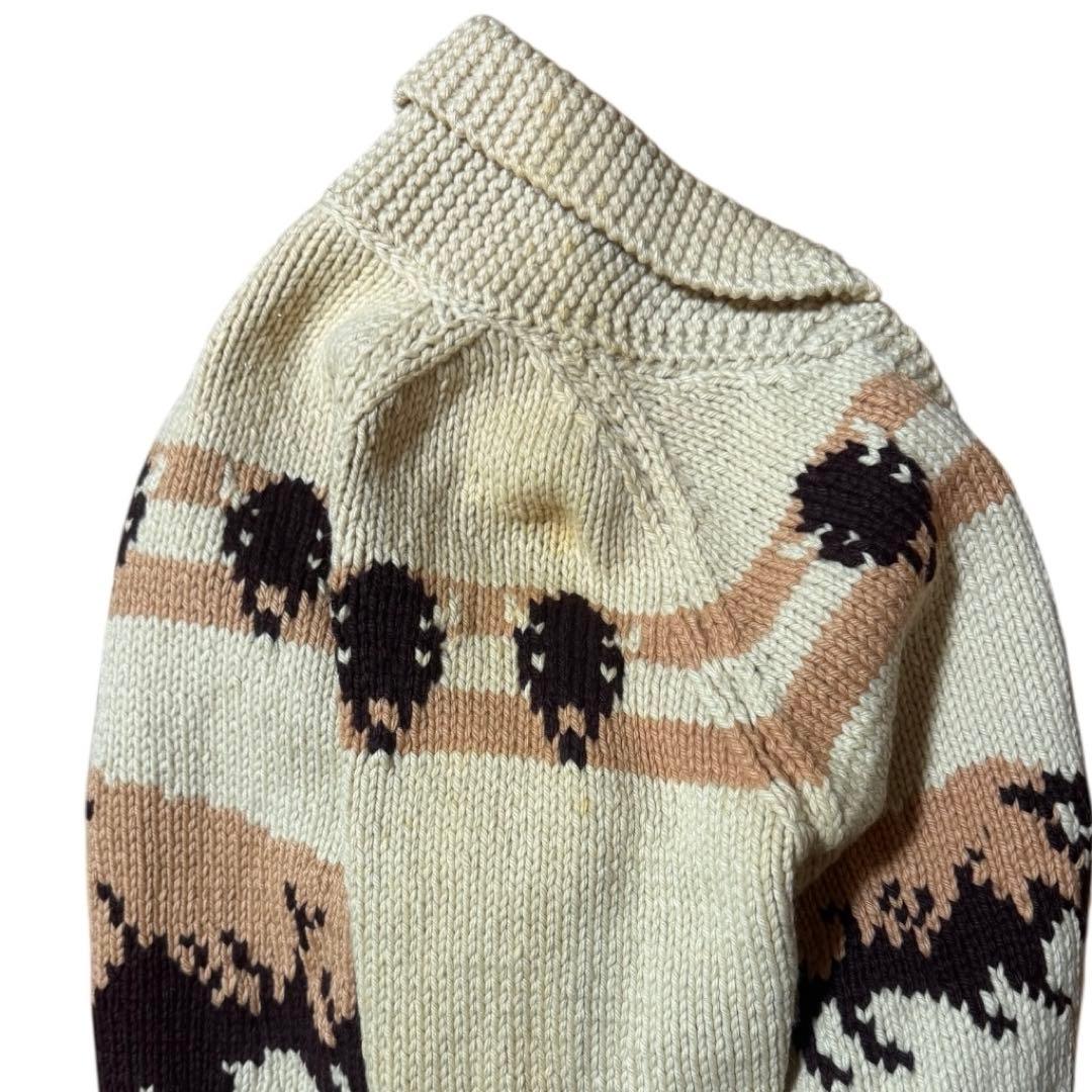 ビンテージ 70s バッファロー カウチンセーター TALONジッパー 古着