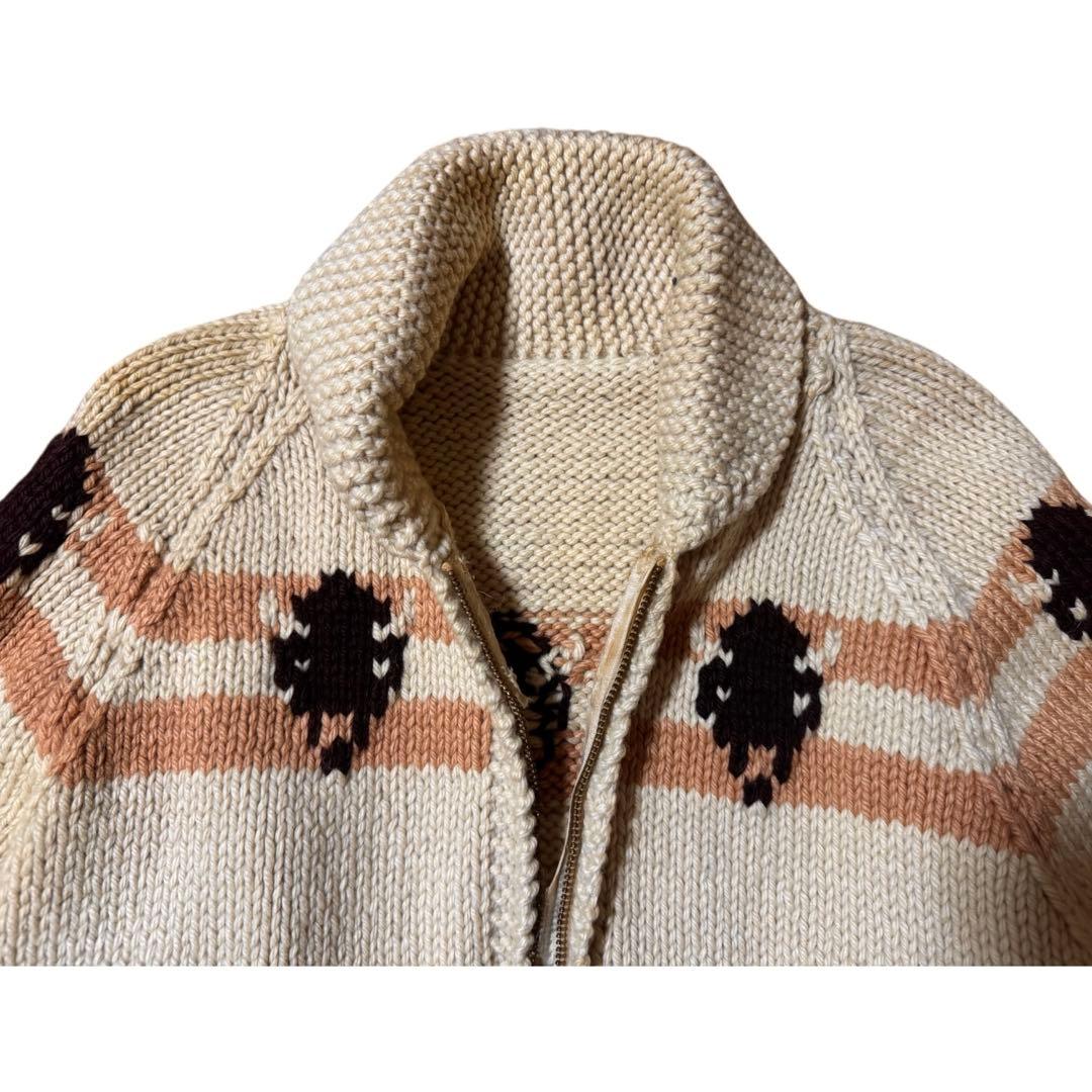 ビンテージ 70s バッファロー カウチンセーター TALONジッパー 古着