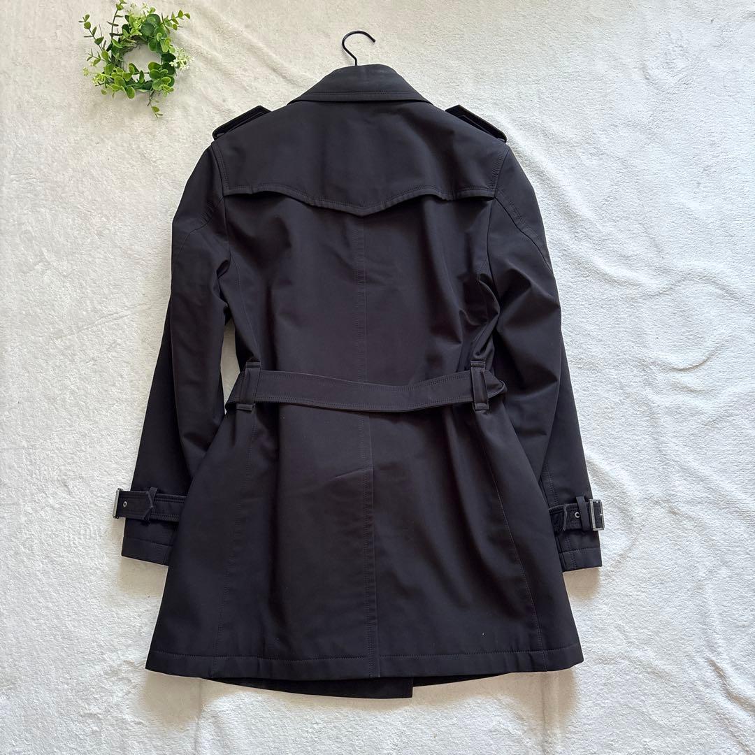 バーバリー ブラックレーベル トレンチコート ノバチェック 黒 M