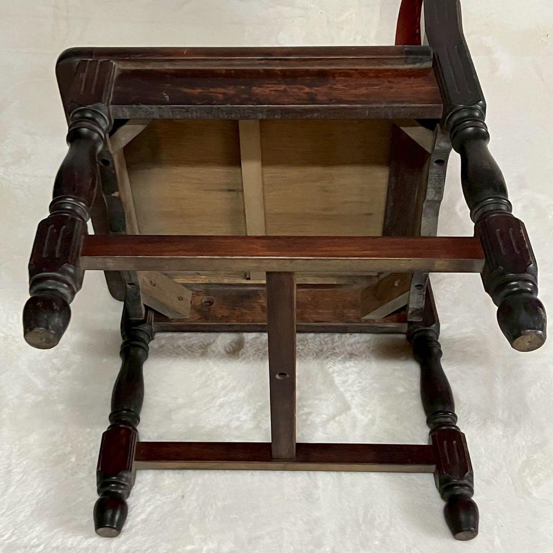 アンティークチェア ベルベット 赤 椅子 ヴィンテージ 木製 家具