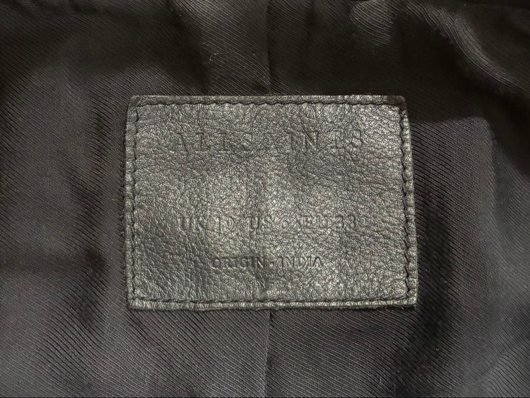 【ALLSAINTS】UK10 ライダースジャケット BALES BIKER