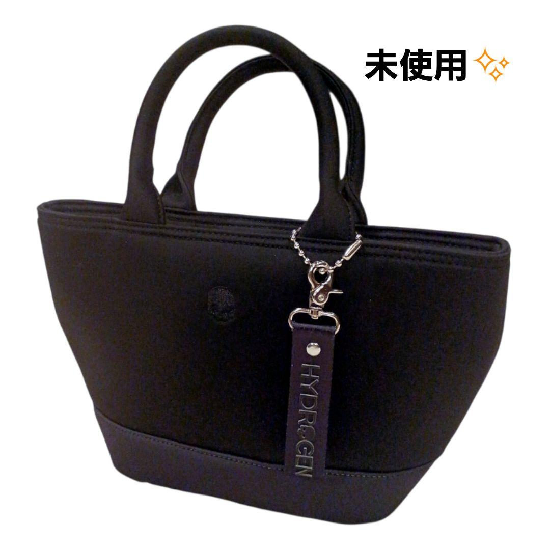 未使用✨HYDROGENスカル舟形トートバッグ黒ファスナー