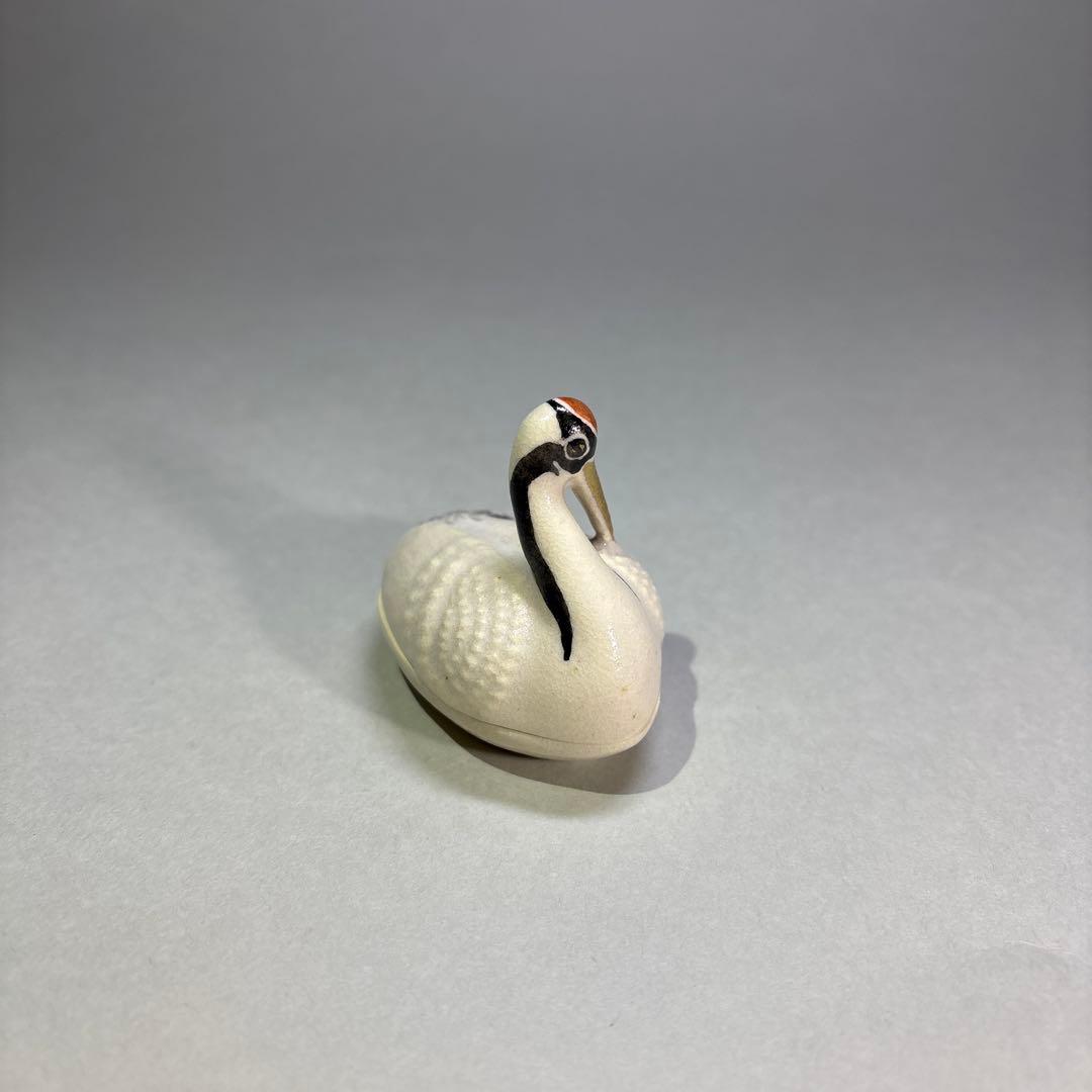 (未使用)今岡三四郎　鶴香合(桐箱入)