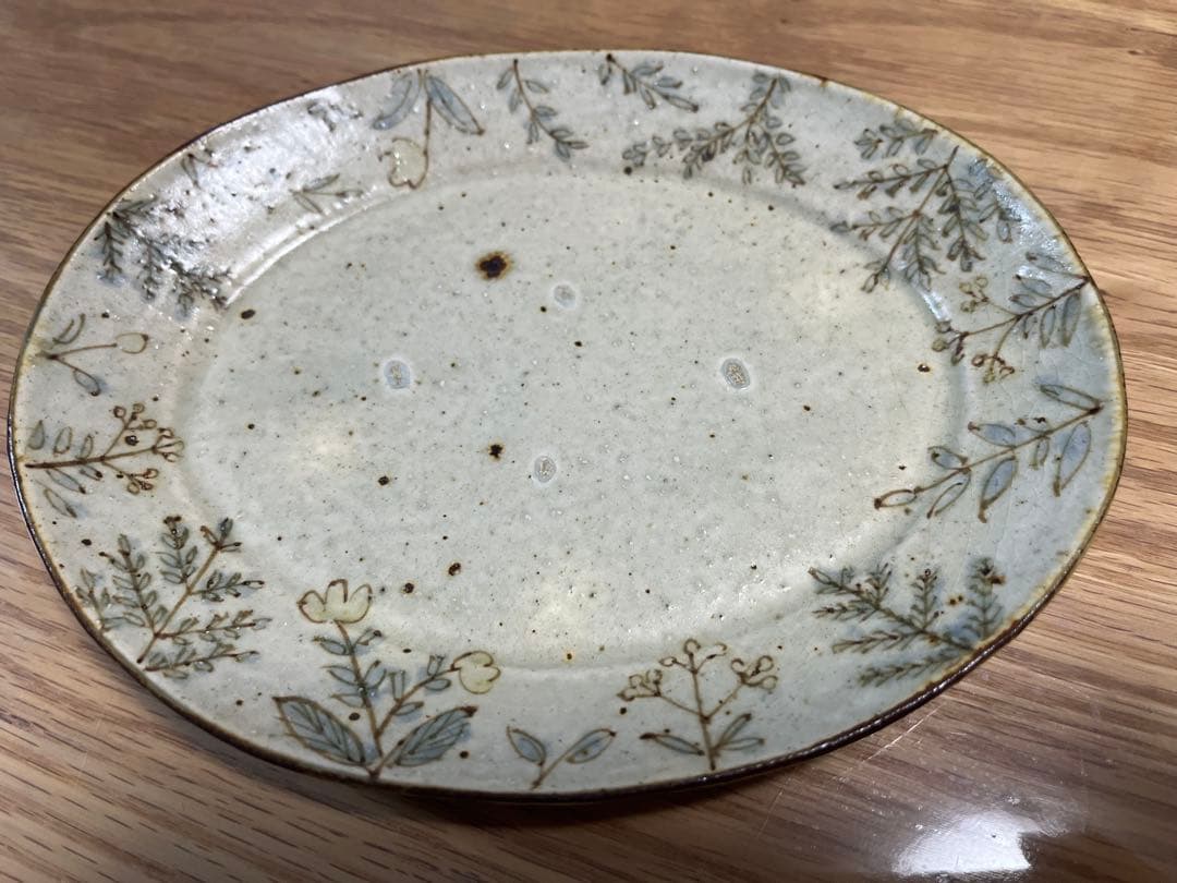 市野吉記　コウホ窯　楕円皿　丹波焼