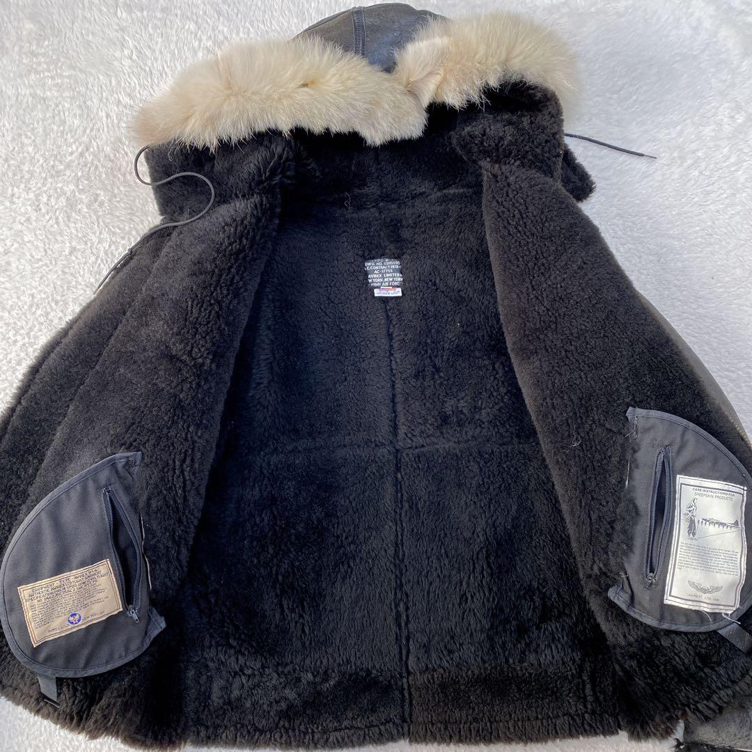 希少・779 AVIREX/フードと天然ファー付SCOVILLジッパー仕様B-3