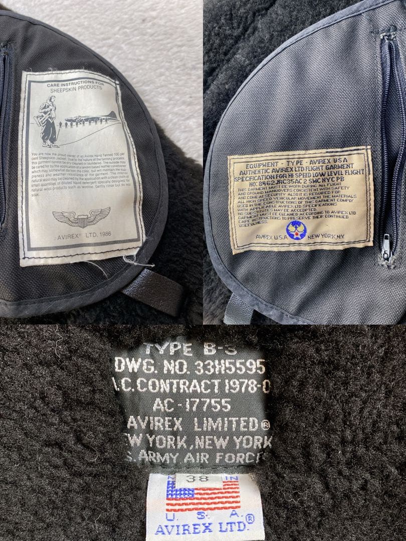 希少・779 AVIREX/フードと天然ファー付SCOVILLジッパー仕様B-3