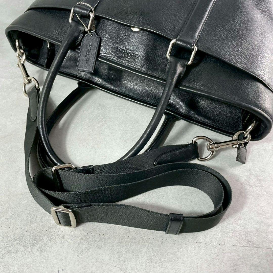 極美品 コーチ メトロポリタン 2way トートバッグ ビジネスバッグ 本革 黒