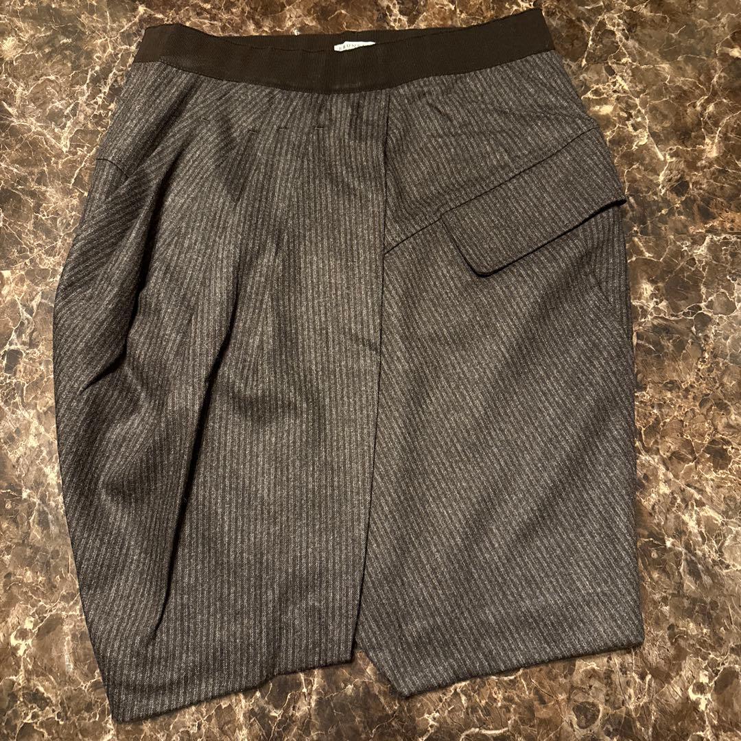 最終価格　ブルネロクチネリ　アシンメトリーストライプ グレー カシミア混