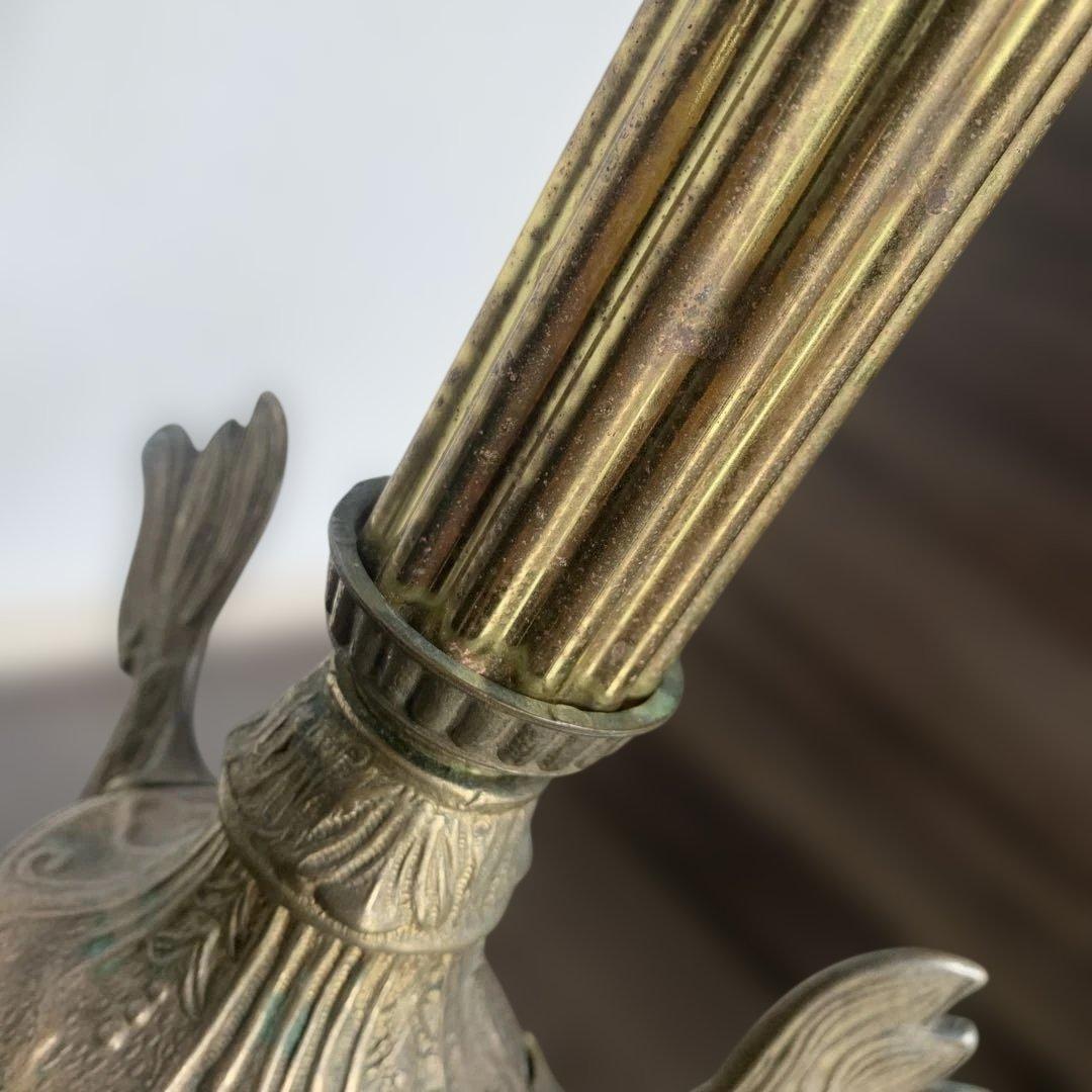 ①ポールハンガー　真鍮　イタリア　ビンテージ　コート掛け ①②セット品