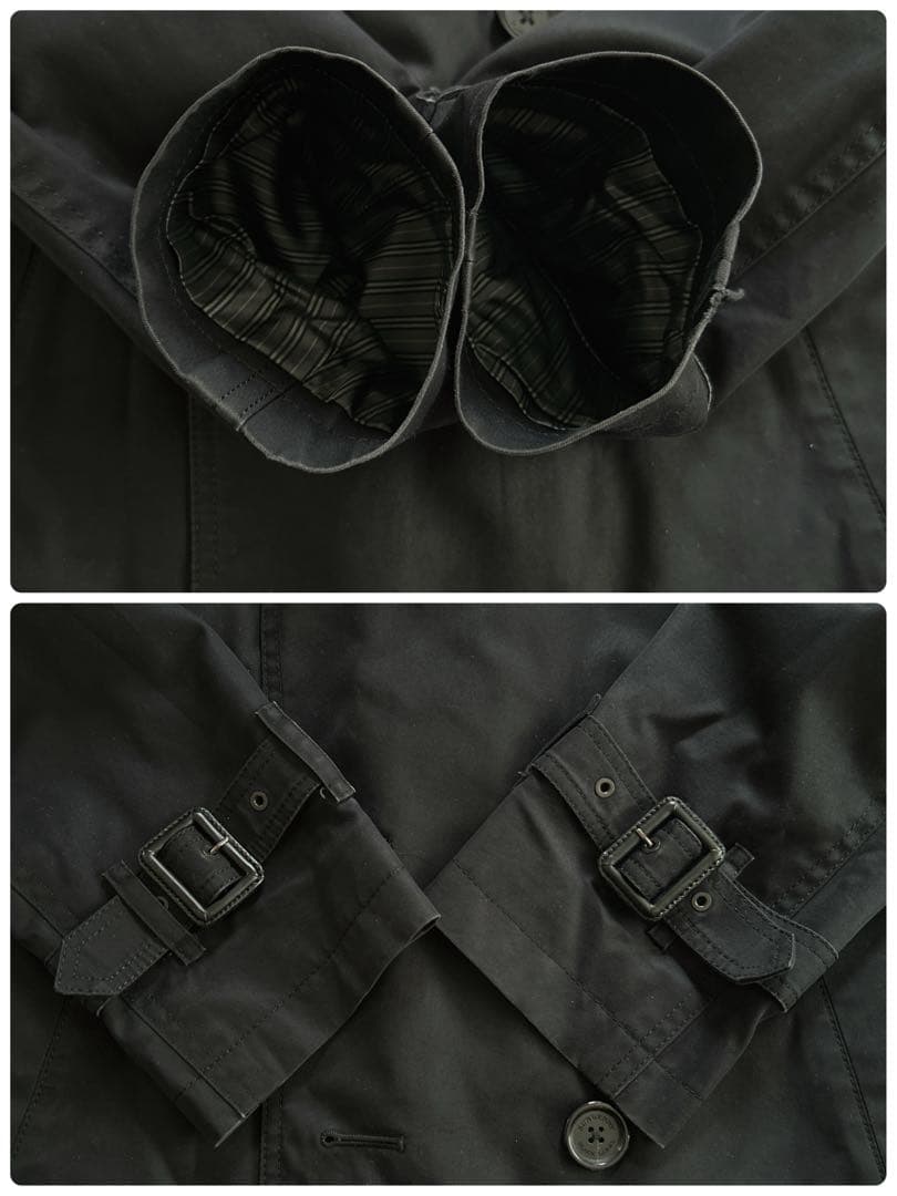 バーバリーブラックレーベル ダブルトレンチコート ライナー付 ベルト 2way