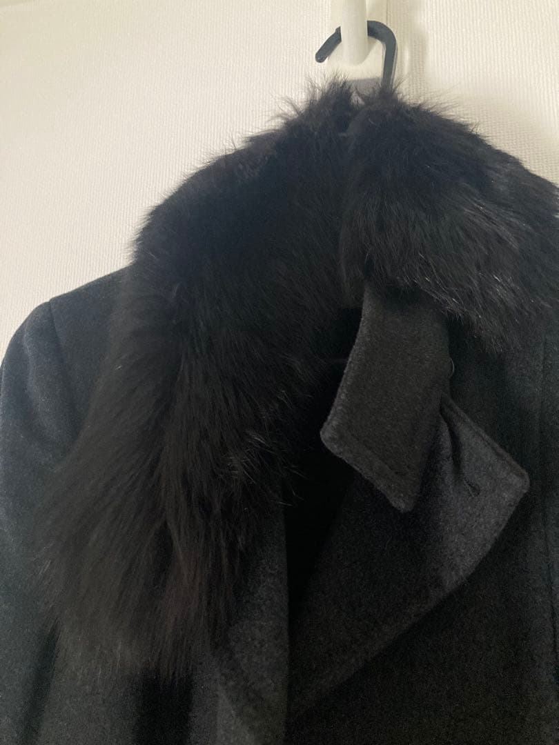マックスマーラ　ファー襟付き　ロングコート