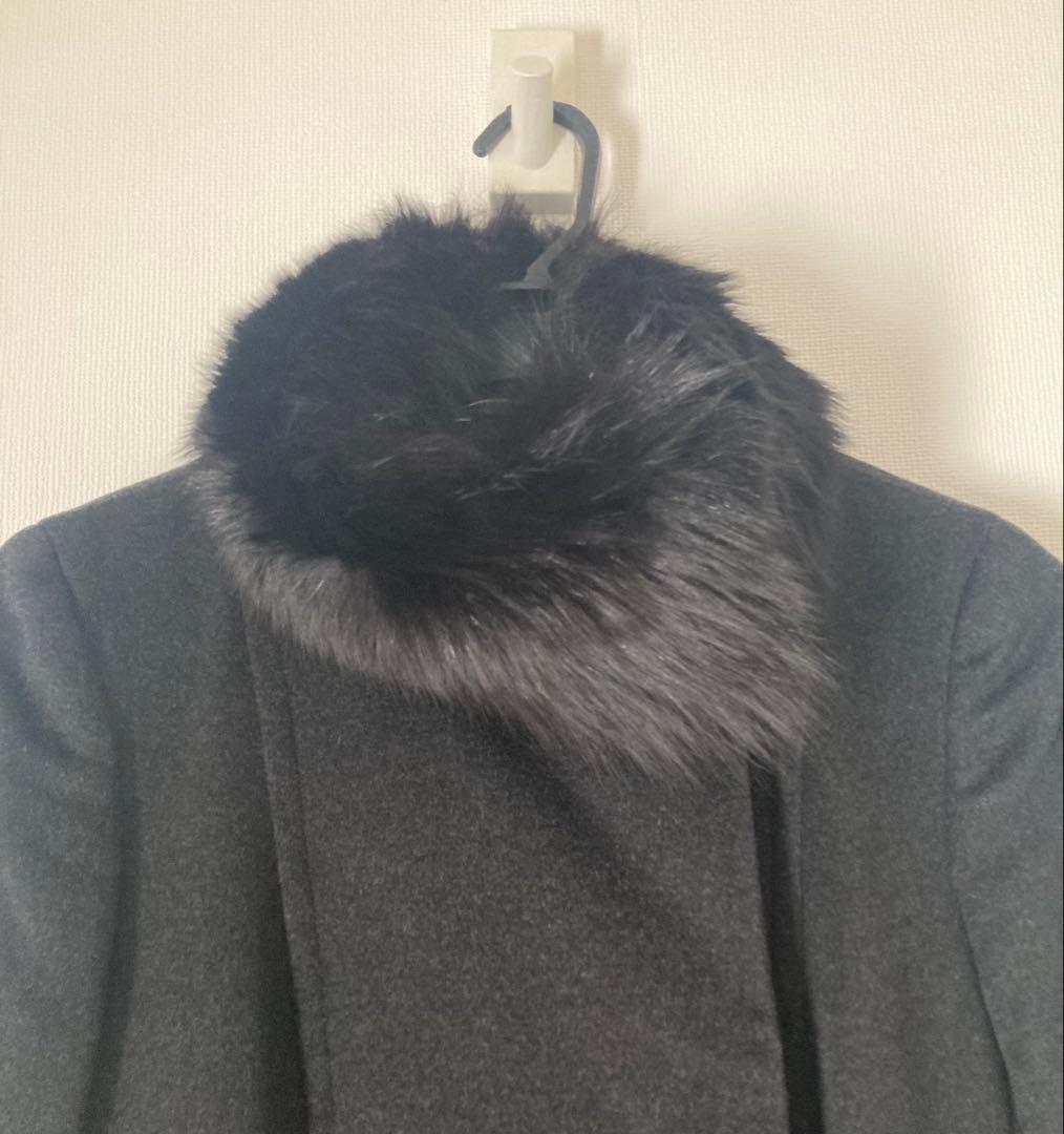 マックスマーラ　ファー襟付き　ロングコート