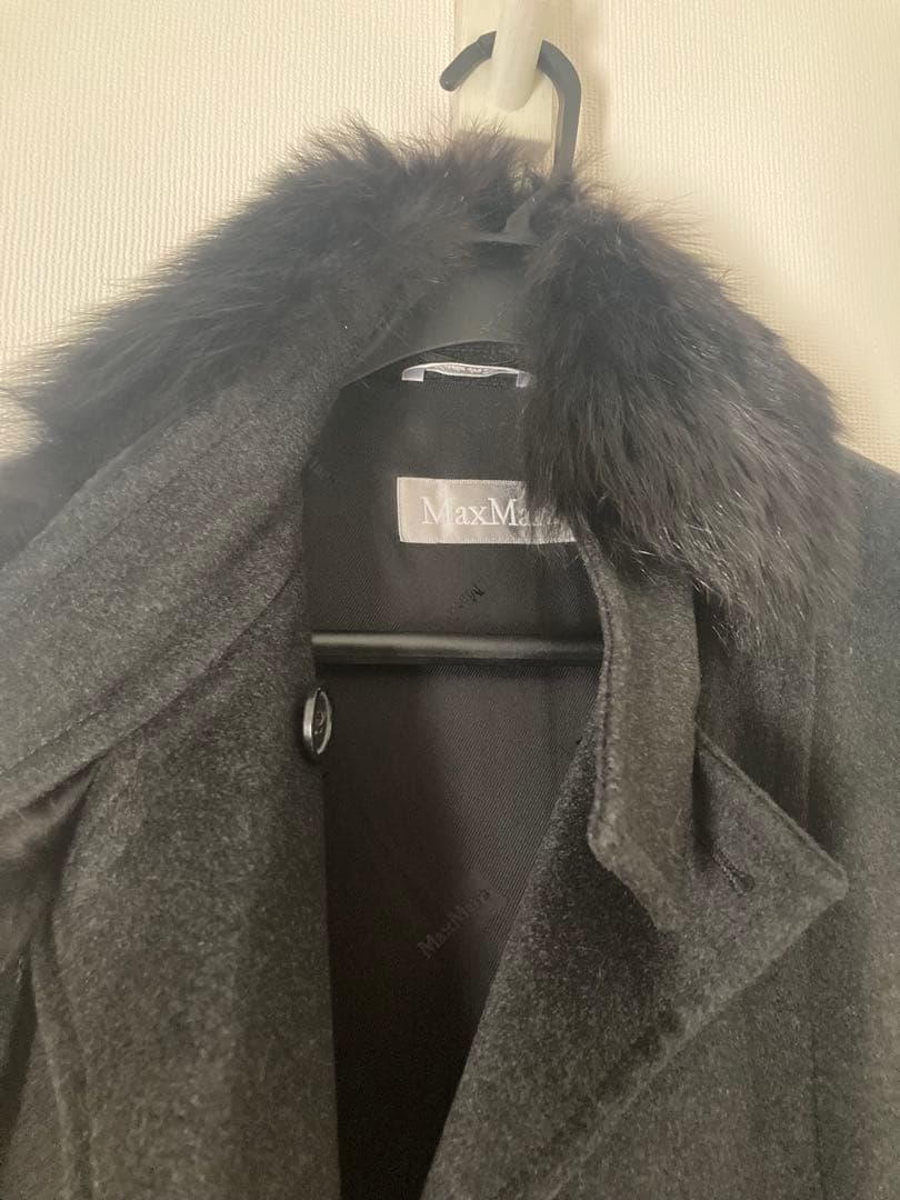 マックスマーラ　ファー襟付き　ロングコート