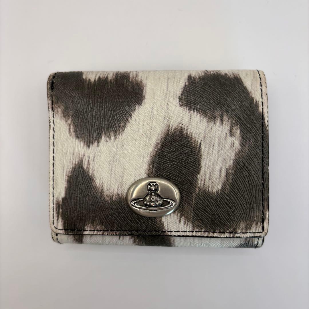 vivienne westwood 三つ折り財布　レオパード　がま口　ADVAN