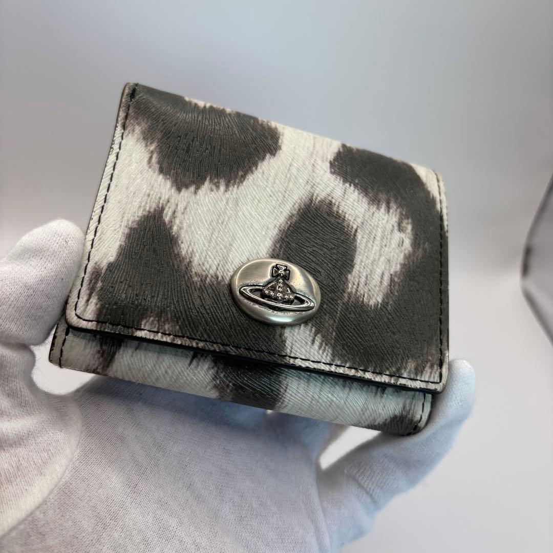 vivienne westwood 三つ折り財布　レオパード　がま口　ADVAN