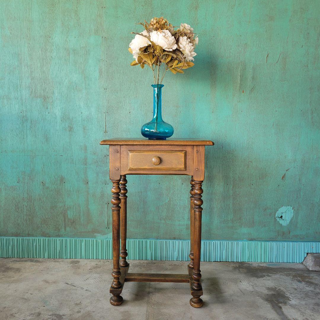 英国アンティークのコンソールテーブル 引き出し　イギリス　オーク材