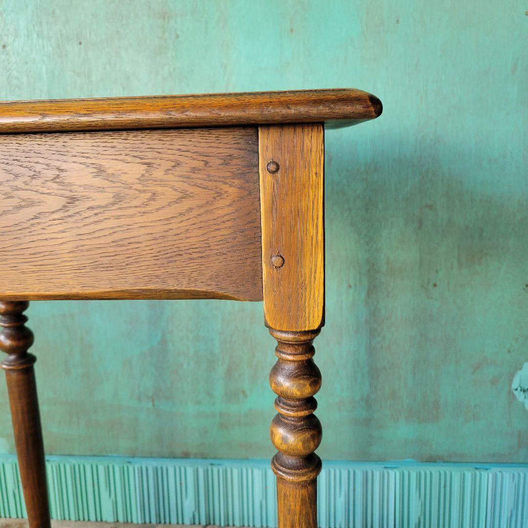 英国アンティークのコンソールテーブル 引き出し　イギリス　オーク材