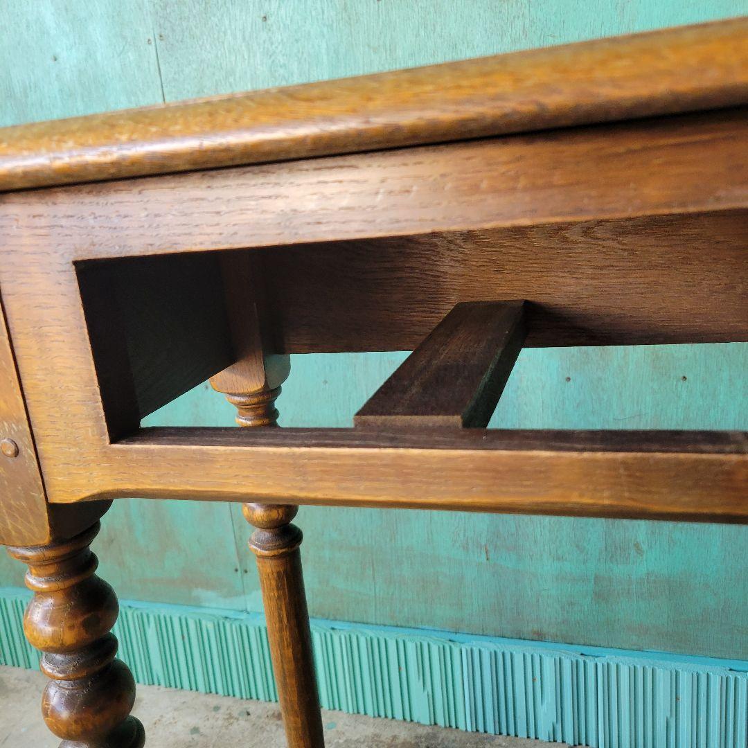 英国アンティークのコンソールテーブル 引き出し　イギリス　オーク材