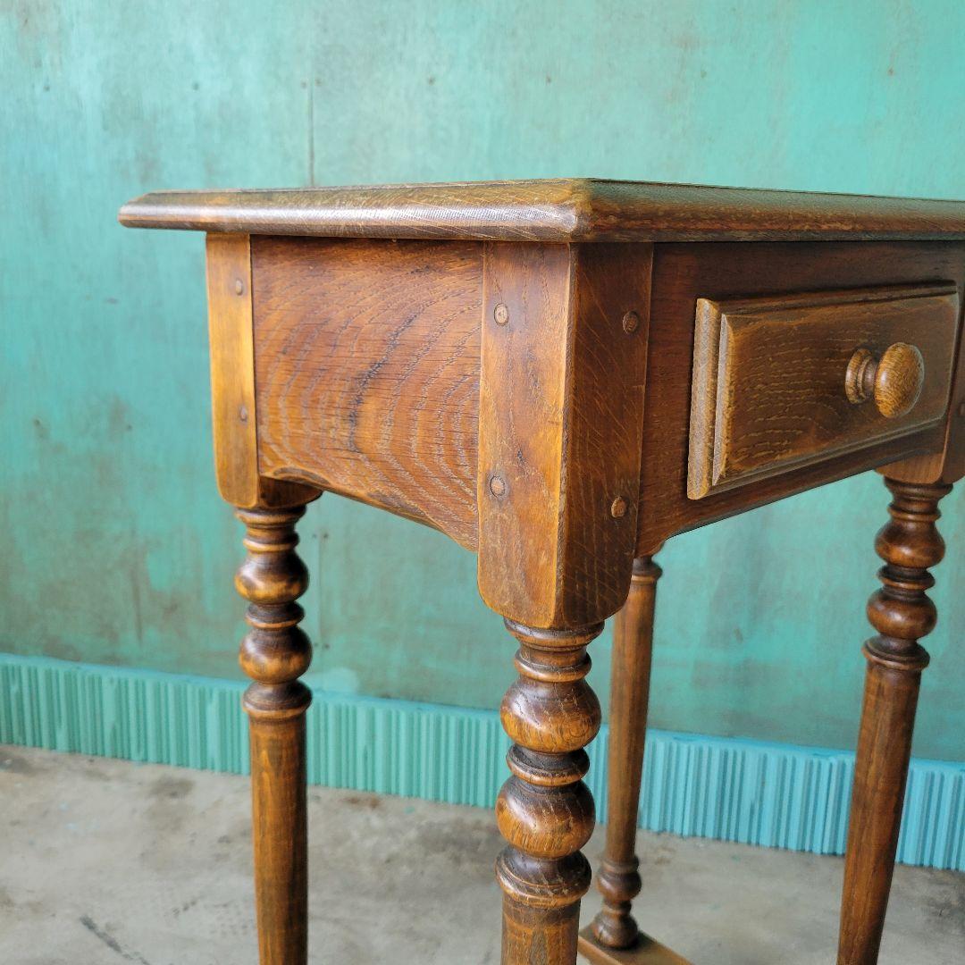 英国アンティークのコンソールテーブル 引き出し　イギリス　オーク材