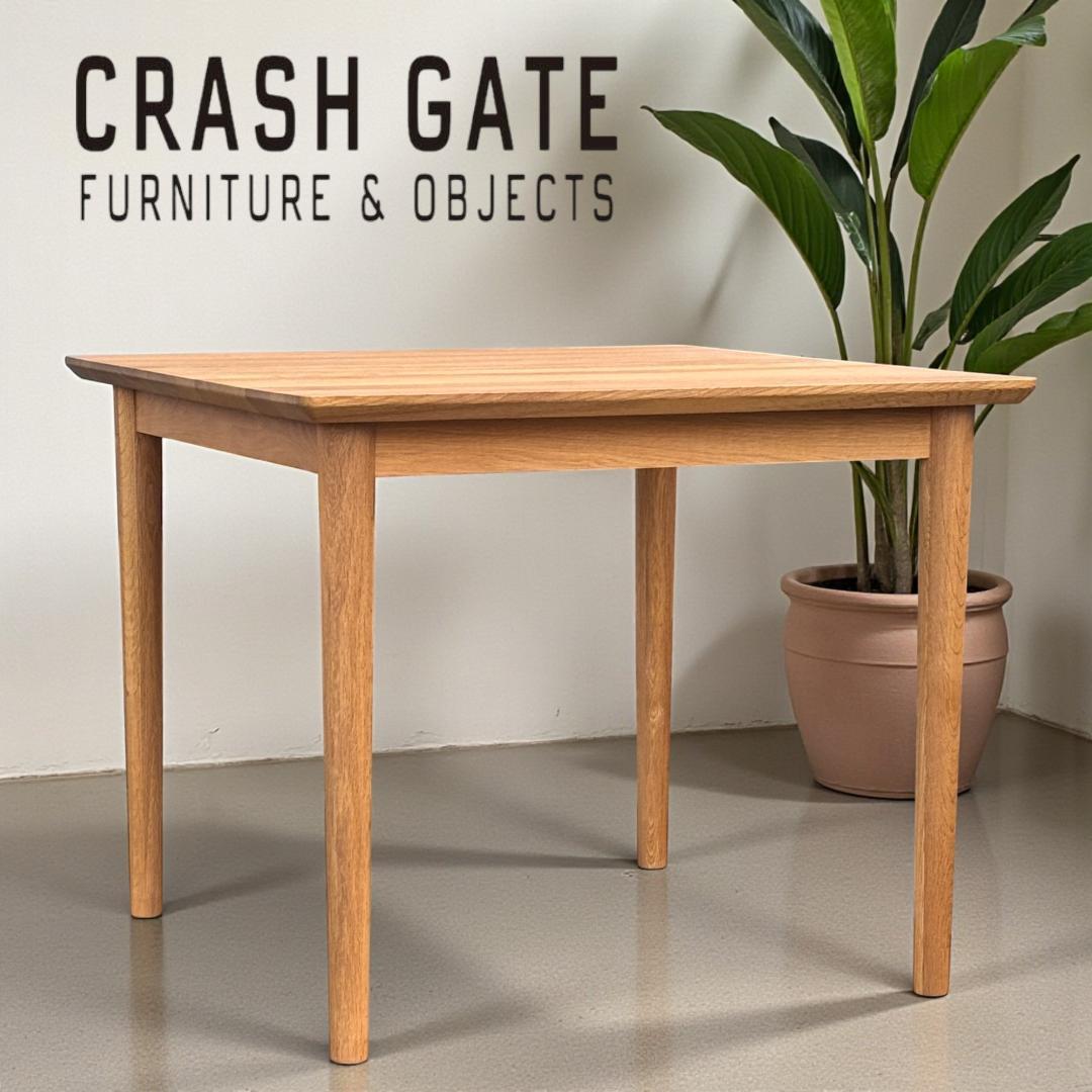 美品 クラッシュゲート コロン ダイニングテーブル 86cm オーク材 北欧
